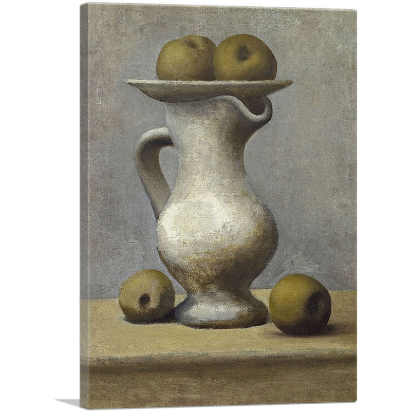 «Still Life with a Pitcher and Apples 1919» par Pablo Picasso, reproduction d'art sur toile tendue