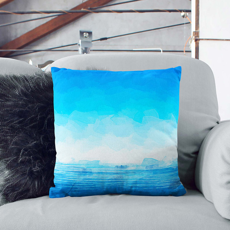 Square Throw Cushion, White, 40cm H x 40c m W x 15cm D