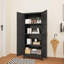 Garde-manger de coin moderne et robuste à 2 portes avec tablettes réglables-836277345