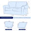 2 Seater Stretch Separate Box Cushion Loveseat Slipcover-2082663146