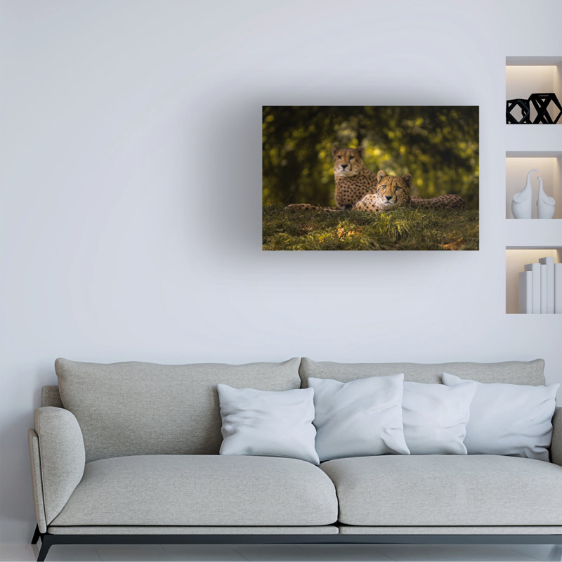 Art sur toile, Sake Van Pelt Cheetah Couple, H 22 po x l 32 po