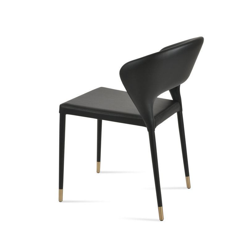 Prada Full Upholstery Dining Chair with Ring, Black
