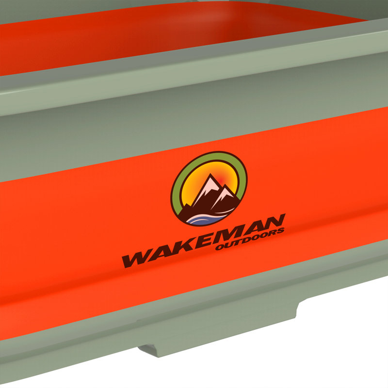 Wakeman Collapsible 7.27L Ice Bucket - Multi-Use Basin, Dish Tub, and Storage Basket, Orange