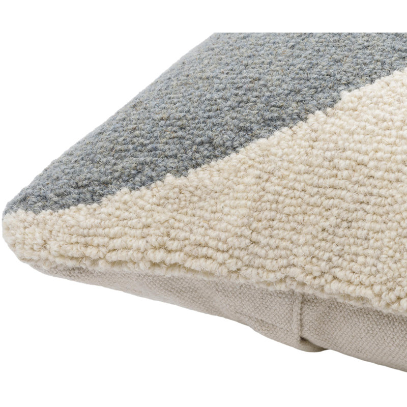 Hannover Geometric Wool Blend Reversible Pillow Cover, 20"H x 20"W