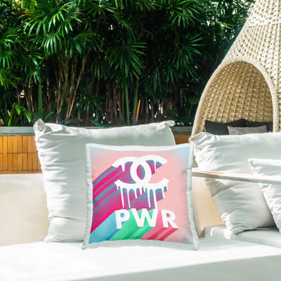 Coussin extérieur Stupell Industries Drippy Fashion Power Expression Pastel Glam Pastel