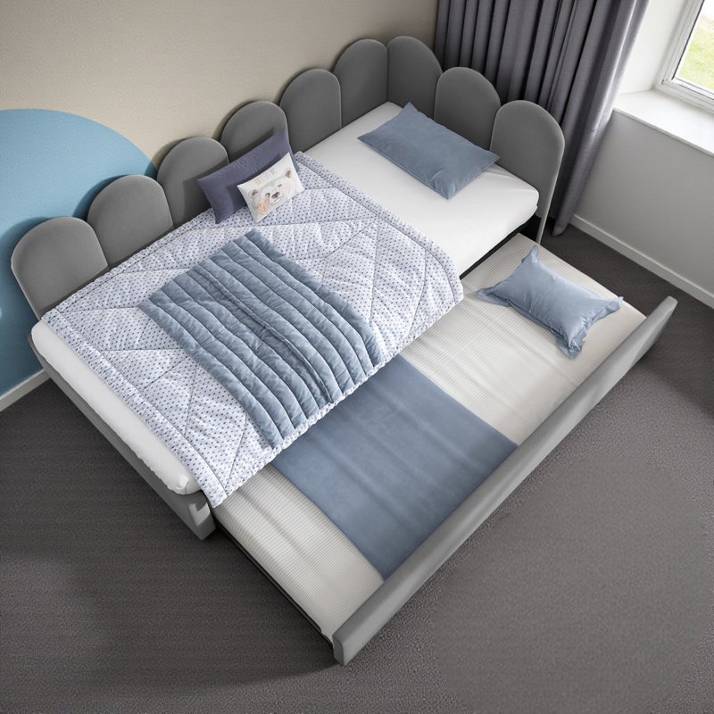 Upholstered Bed, Grey