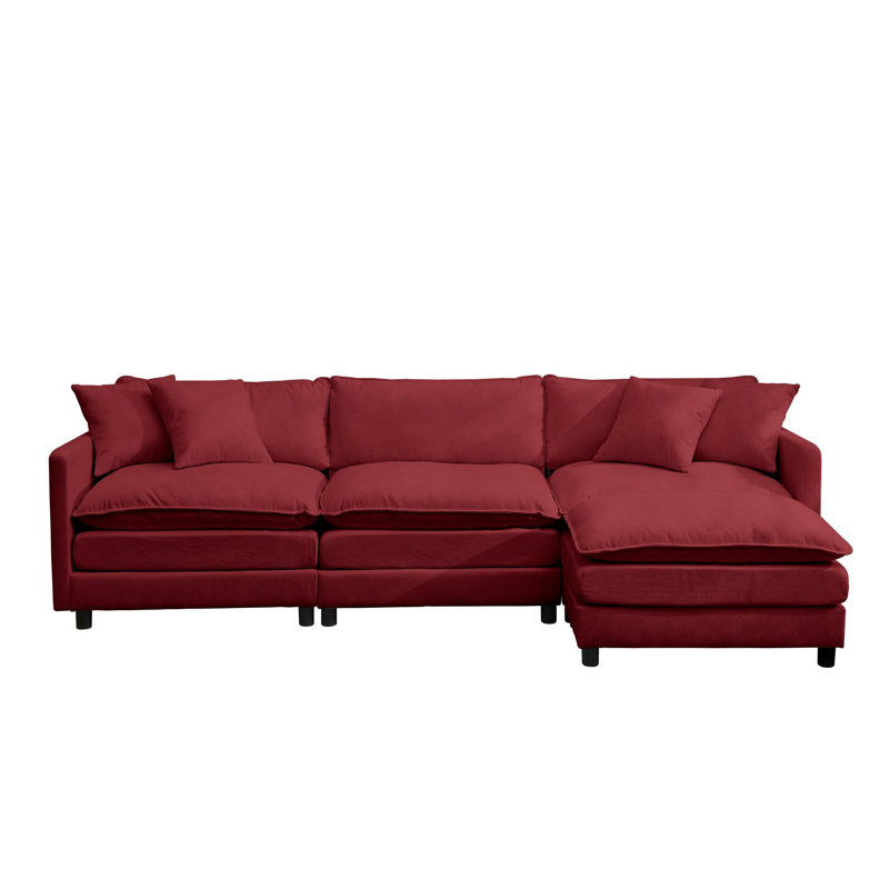 Canapé modulaire en L, Red