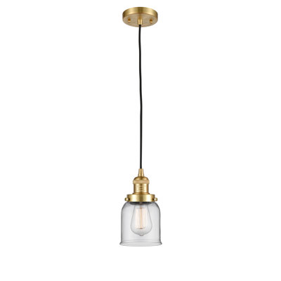 Luminaire suspendu en forme de cloche à 1 lumière Saenz