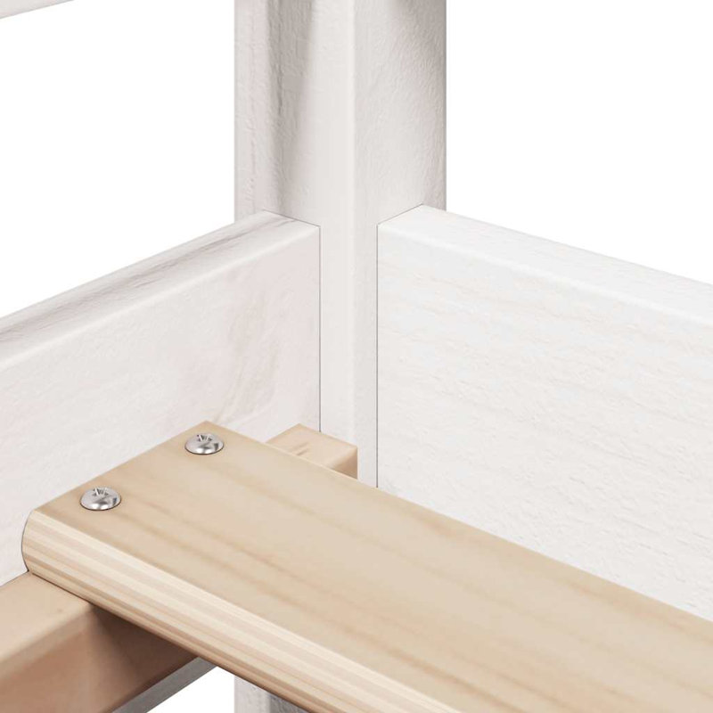Solid Wood Bed, White