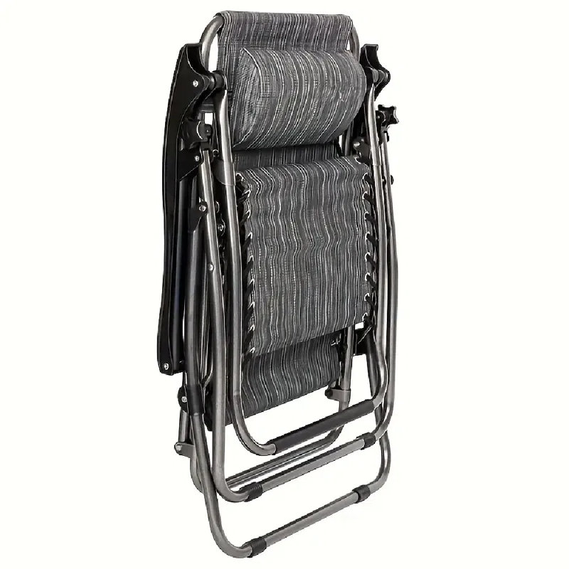 Infinity Zero Gravity Chair Pack 2, Outdoor Lounge Patio Chairs With Pillow And Utility Tray Adjustable Folding Recliner For Deck, Patio, Beach, Yard, Gray