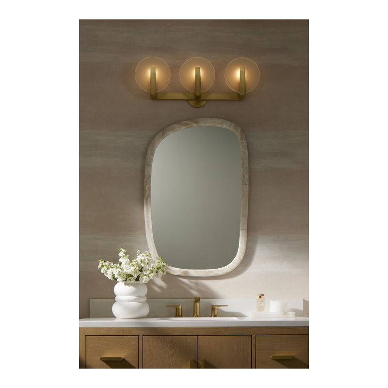 Hint Three-Light Sconce, Polished Chrome
