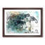 Elephants at the Waterhole in Abstract - Picture Frame Painting Print-55725113-55725117