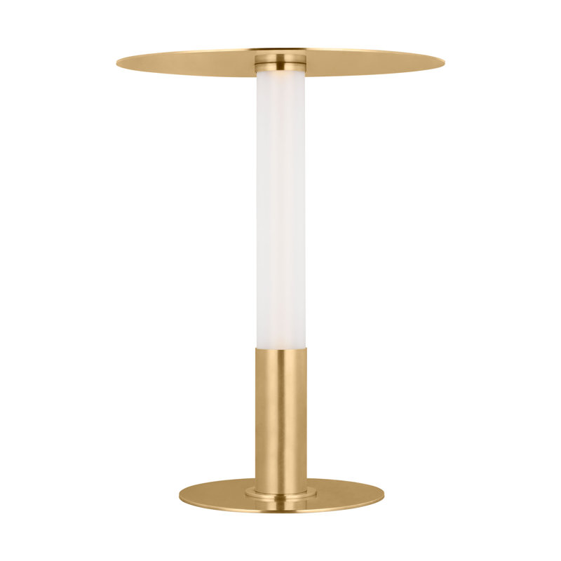 Kelly Wearstler Miguel 1-Light Rechargeable Table Lamp With Diffuser And Reflecting Plate, Gold