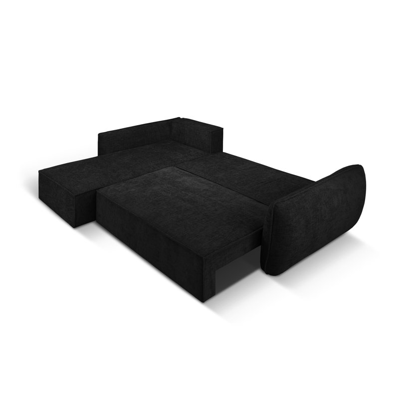 Blessington 4 Seater Sofa Bed, Left Hand Facing, Black