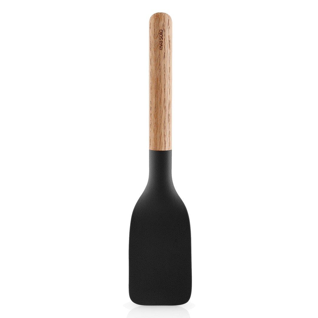 Eva Solo Nordic Kitchen Pfannenheber, Pfannenwender, Wender, Kochen, Zubehör, Eichenholz/Silikon, Schwarz, L 28 Cm, 5304...