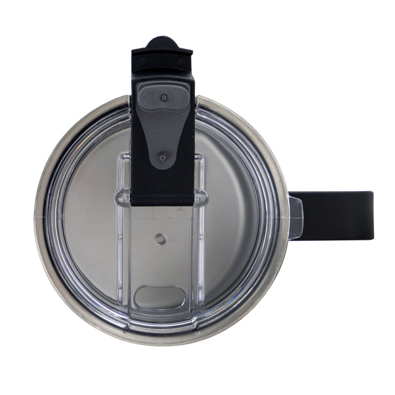 Grande tasse à café en acier inoxydable 14 oz., Noire, Noir