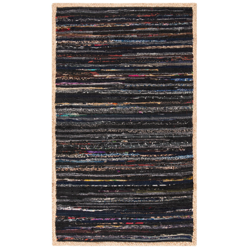 Naveen Hand Woven Cotton And Jute Abstract Rug, Rectangle 3' x 5'