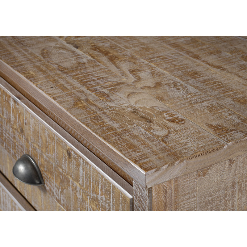 Altamirano 33" W Solid Wood 5-Drawer Dresser, Barnwood