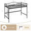 Lit mezzanine simple avec échelle réglable et barrière de sécurité complète, lit mezzanine, structure en métal robuste de 400 lb, peu encombrant, sans sommier et silencieux-733258689