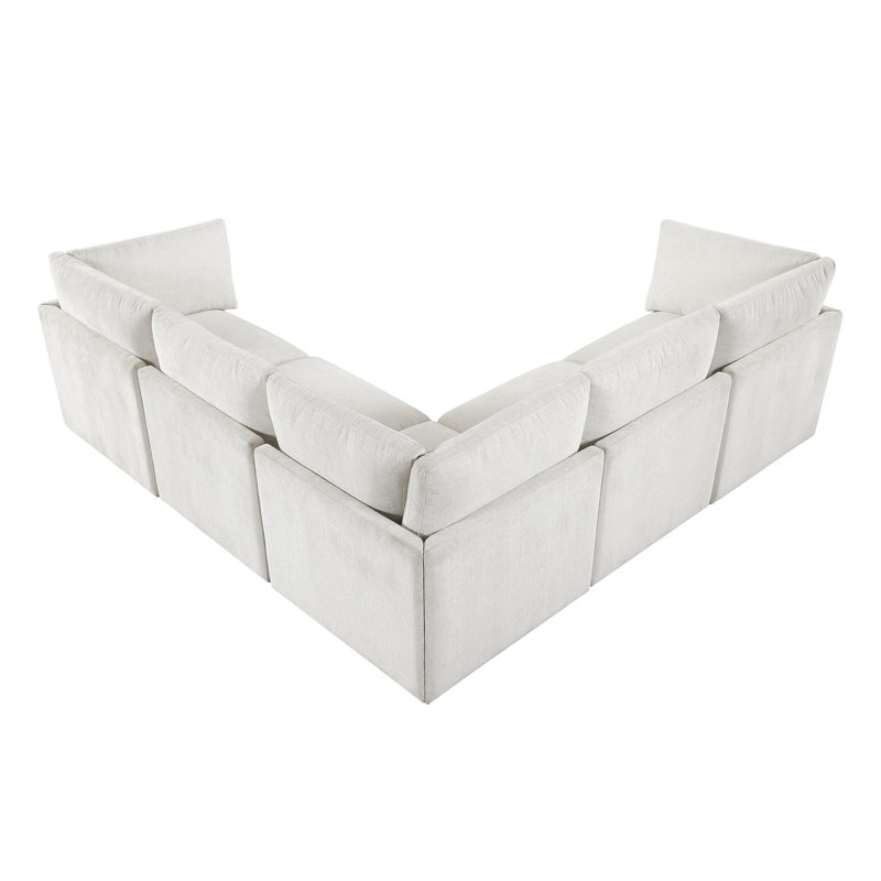 Ensemble de canapé modulaire moderne 5 pièces Beige