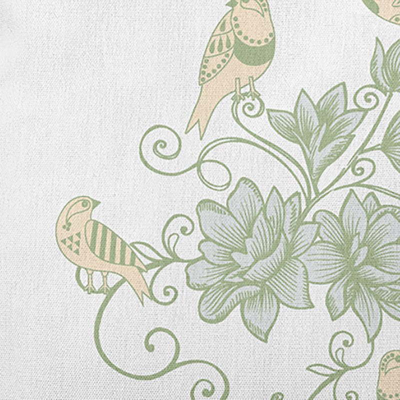 Floral Outdoor Reversible Throw Pillow, 16"H x 16"W, Square