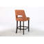 Ensemble de 2 tabourets de bar, tabourets de bar rembourrés à hauteur de comptoir, tabourets de comptoir modernes avec pieds en bois pour îlot de cuisine, orange-133276215