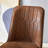 Table And Chair Set.31.5 Inch Dark Wood Grain Round Dining Table - Suction Molding Annular Texture.Paired With 2 Browntechnology-Fabric Material Dining Chairs.Suitable For Kitchen,Dining Room,Etc.-1039645688-1039645689