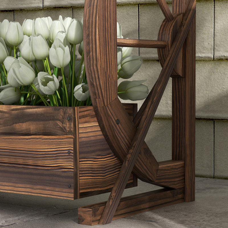 Pot à fleurs surélevé en bois