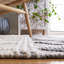 Tapis gris / ivoire en laine et coton tissé à la main Burnstad-916393417