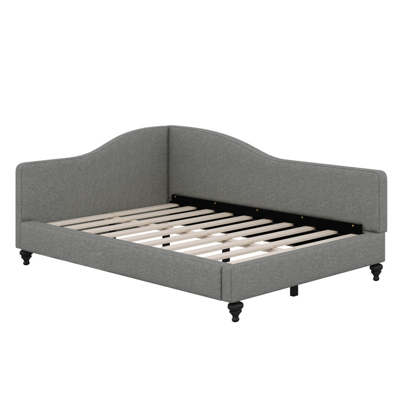 L-Shaped Linen Daybed, Full/Double, Gray