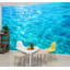 Murale auto-adhésive moderne pour la chambre à coucher avec impression d'eau de piscine L 69 po x l 96 po Peel and Stick