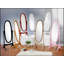 Miroir de plancher traditionnel en bois de style Queen Anna avec une élégante finition argentée, pour une réflexion complète du corps et un décor classique.-1618351488