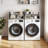 2-Tier Washer Dryer Countertop with Shelf & 2 Drawers, High Guardrails, Smooth Edge Laundry Organizer-123949337