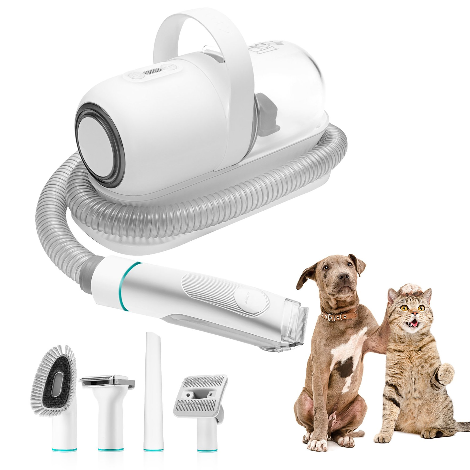 5 In 1 P1 Pro 9000pa Pet Grooming Vacuum Kit Pet Fur Cleaner Professional Pet Hair Clipper 