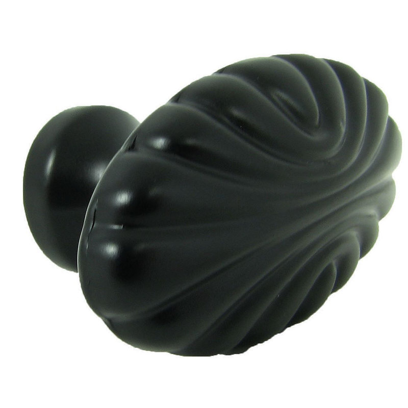 Matte Black Oval Zinc Alloy Cabinet Knob Set