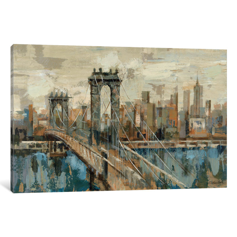 « new york view » par silvia vassileva,, reproduction d’art sur toile tendue, H 40 po x l 60 po x P 1,5 po