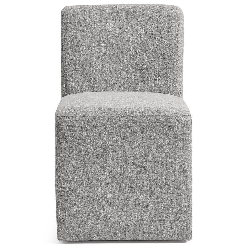 Chaises de salle à manger rembourrées avec roulettes, fauteuil simple moderne avec roues pivotantes pour le salon, livré assemblé