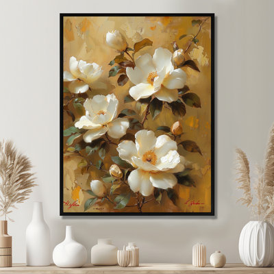 Pivoine blanche rétro - art mural pivoine