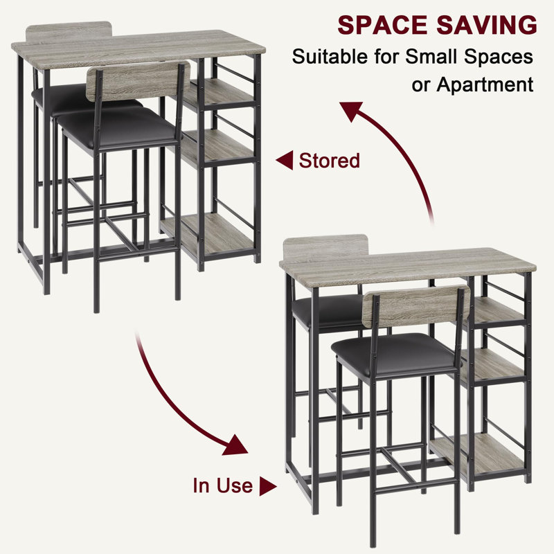 Pevzner Dining Table, Rustic Grey