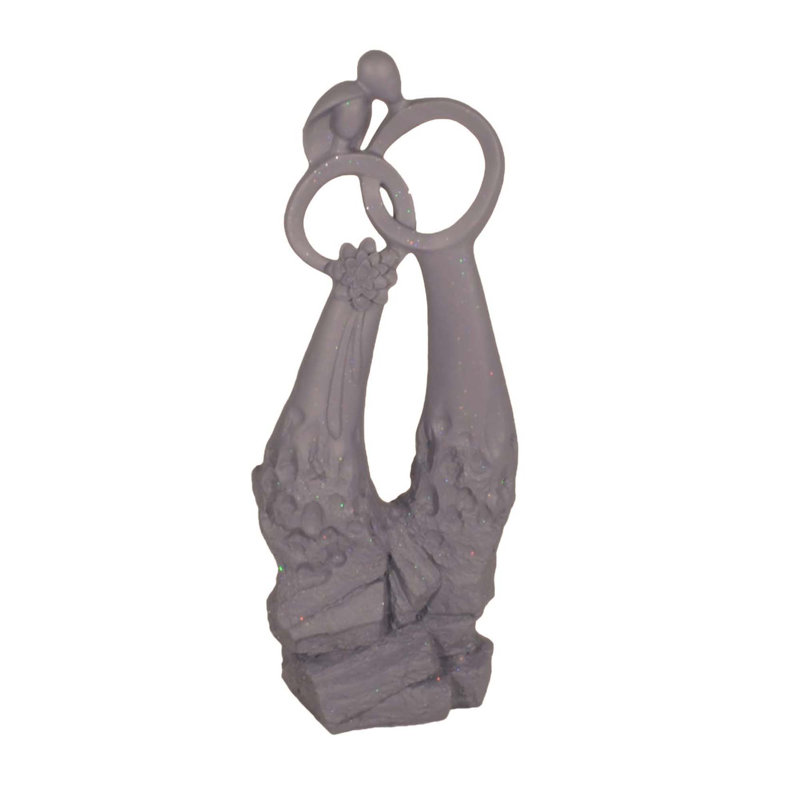 Chinook Weather Resistant Plastic Garden Statue, Grey Shimmer
