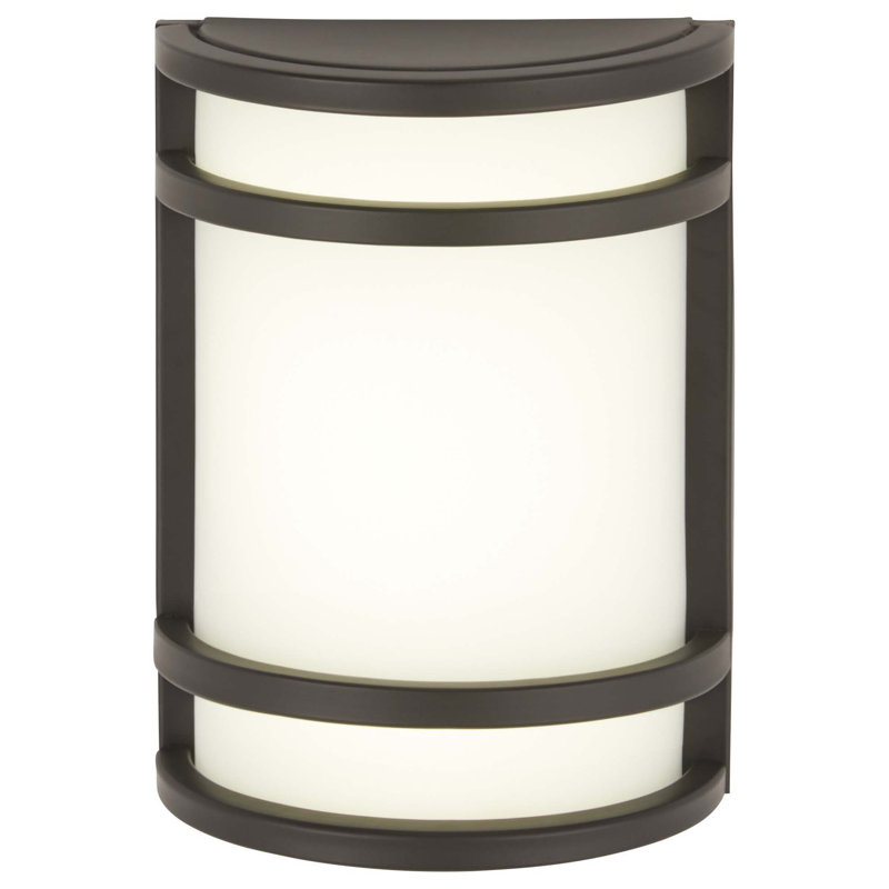 Luminaire d'extérieur à cloison Murrin, Bronze huilé, H 9,5 po x l 7 po x P 4 po