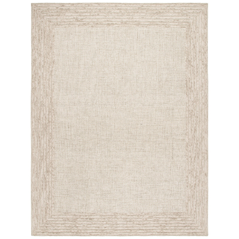 Tapis ébène vert clair / beige 425, Rectangle 8 pi x 10 pi