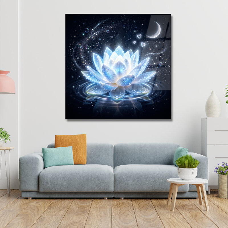 Art mural céleste en verre trempé, H 14 po x l 14 po