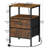 Side Table With Charging Station, Bedside Table With 2 USB Ports And Outlet, End Table With 2 Fabric Drawers, Sofa Side Table, Nightstand For Small Spaces
