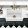 Whitehaus Collection Reversible Fireclay Kitchen Sink with Grid: Three Edge Frame, Plain Front Apron