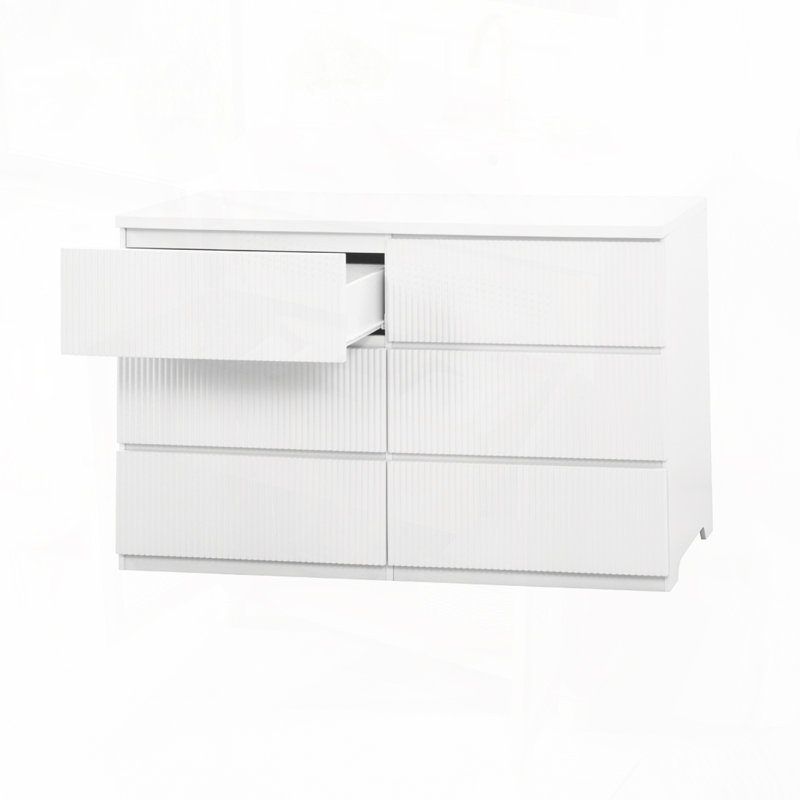 Commode 6 tiroirs blanche
