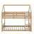 Twin Over Twin Floor Bunk Bed With House Design And Head Foot Panels-2015886303