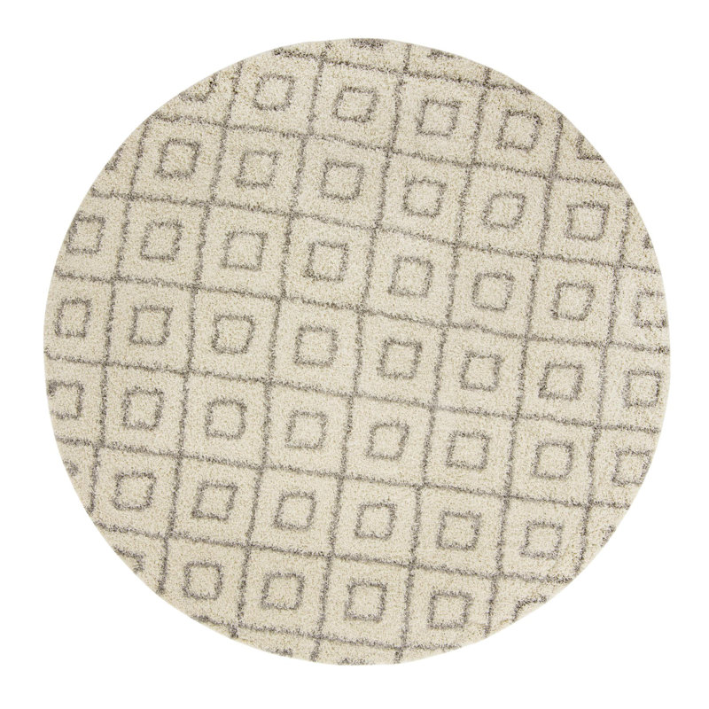 Aurin Geometric Indoor Rug, Round 10'