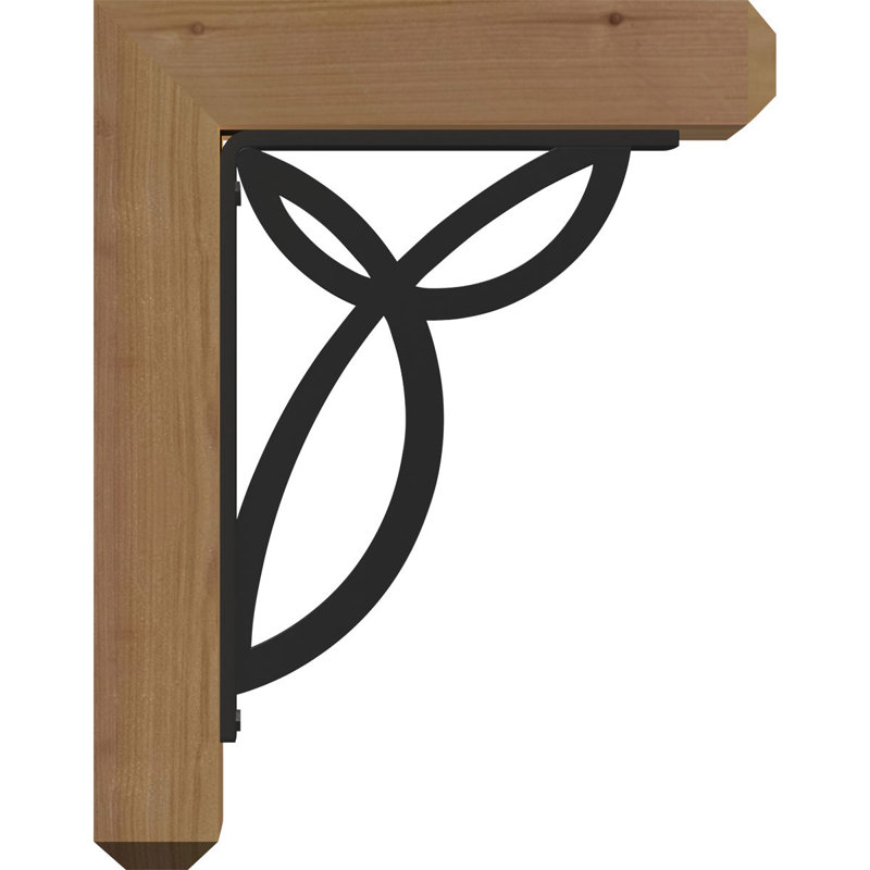 Support simple 4 po Versailles Ironcrest Versailles, H 16 po x P 14 po, Cèdre rouge de l'Ouest l 4 po x T 2 po (sciage br