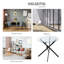 Glass Top Cross Legs End Table